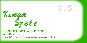 kinga szele business card